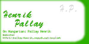 henrik pallay business card